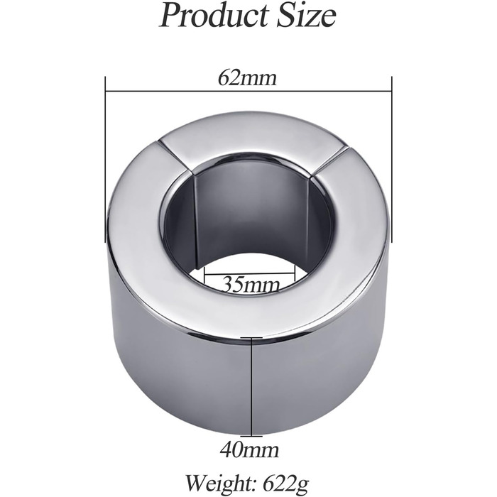 Сталевий кільце для статевих органів з магнітом, розширювач мошонки, тренажер для пеніса, кільця для мошонки, пристрої для пеніса, сексуальні іграшки для чоловіків, діаметр: 40 мм