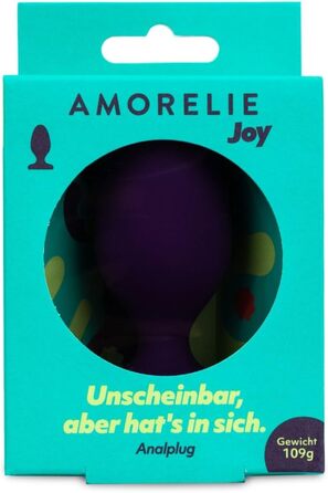 Анальний плаг AMORELIE Joy Twist – водонепроникний, силіконовий з ABS, фіолетовий