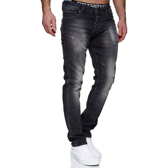 Чоловічі джинси MERISH Slim Fit з еластичного деніму, модель 1507, антрацит (42W / 34L)