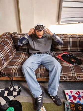 Чоловічі широкі джинси Baggy Y2K JIERR у світло-блакитному кольорі, вуличний стиль Streetwear, розмір XXL
