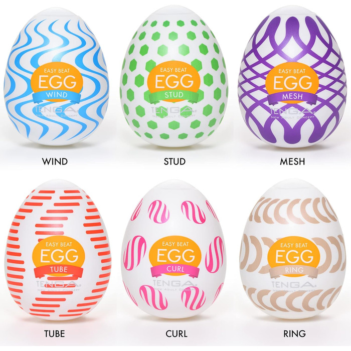 TENGA EGG WONDER - Набір з 6 різних мастурбаторів Classic