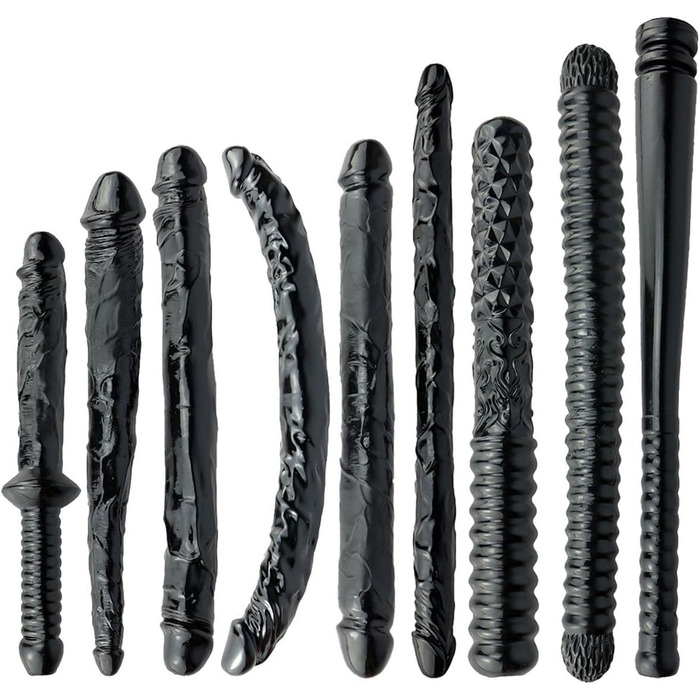 Анальний плагін з подвійним двійником, м'який анальний плагін, імітація пеніса для масажу G-точки та простати, велика іграшка для пар та гомосексуалів, 9-56 см