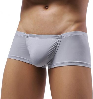 Шорти боксери чоловічі Faringoto, дихаюча білизна з шовковистого льону, труси боксери (XL, блакитний, чорний, білий, сірий, зелений)