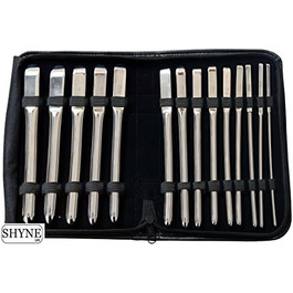 Набір дилататорів сечової трубки з 14 дилататорами Hegar OB/Gyn, метал, односторонні, 4 мм - 17 мм