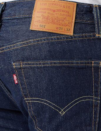Чоловічі джинси Levi's 501 Original Fit, колір One Wash, розмір 34W / 36L
