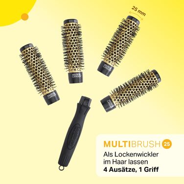 Набір багатофункціональних щіток для завивки та об'єму Olivia Garden Multibrush Curlers Kit (4 насадки та знімна ручка)