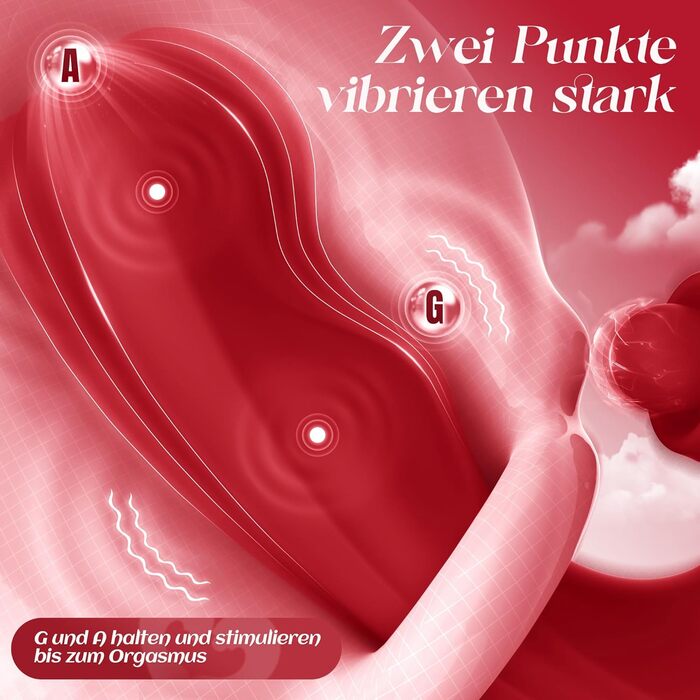 Вібратор для жінок з 5 режимами, масажер клітора та G-точки, сексуальна іграшка для пар, тихий вібратор, червоний