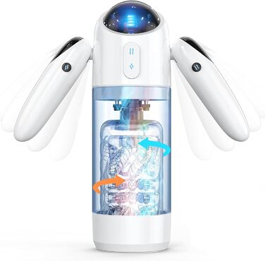 Електричний секс-іграшка YcsLust для чоловіків: автоматичний стакан з 7 кольорами, 4 телескопічними режимами, водонепроникний, портативний