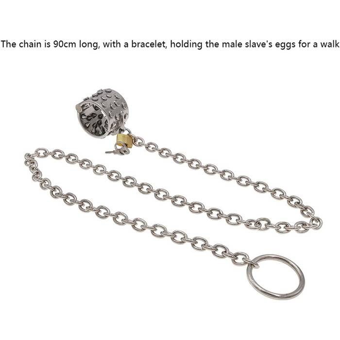 Сталевий пеніс-кільце з шипами PQKuss для розширення яєчок, SM-іграшка, 425г