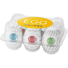 TENGA EGG Easy Beat: Мастурбатор для чоловіків (набір 6 шт.) з різними структурами