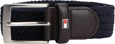 Чоловічий текстильний ремінь Tommy Hilfiger New Adan Belt 3.5, синій (Sky Captain), розмір 95