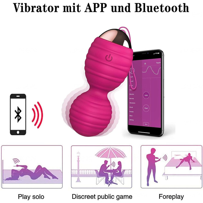 Вібратор з дистанційним керуванням та керуванням через додаток, 12 режимів вібрації, стимулятор G-точки та клітора, портативний анальний дилда для жінок та пар