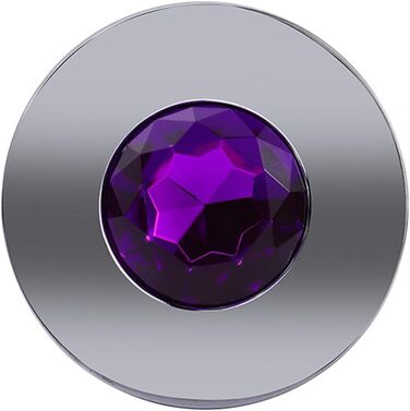 Анальний масажер Stile Extra Lang з металу та діамантовою основою. Стимулятор G-точки, простати. Для чоловіків та жінок. Срібло, розмір S.