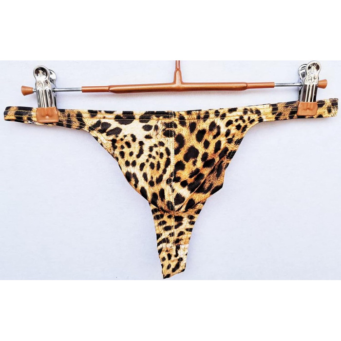 Танга чоловіча Faringoto Leopard, 3 шт. в упаковці, принт леопард, низька посадка