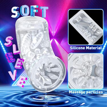 Електричний секс-іграшка YcsLust для чоловіків: автоматичний стакан з 7 кольорами, 4 телескопічними режимами, водонепроникний, портативний