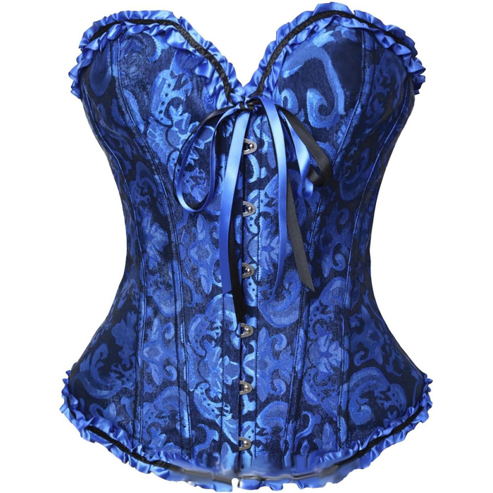 Корсет-бастінг Корсет Шнурування Готичний Берлеск Стеampunk Корсаж для жінок, повна грудь, корсет на шнурівці, форма для талії, спідня білизна, естетика, корсет на шнурівці, пластиковий, без кісток, 4XL, темно-синій