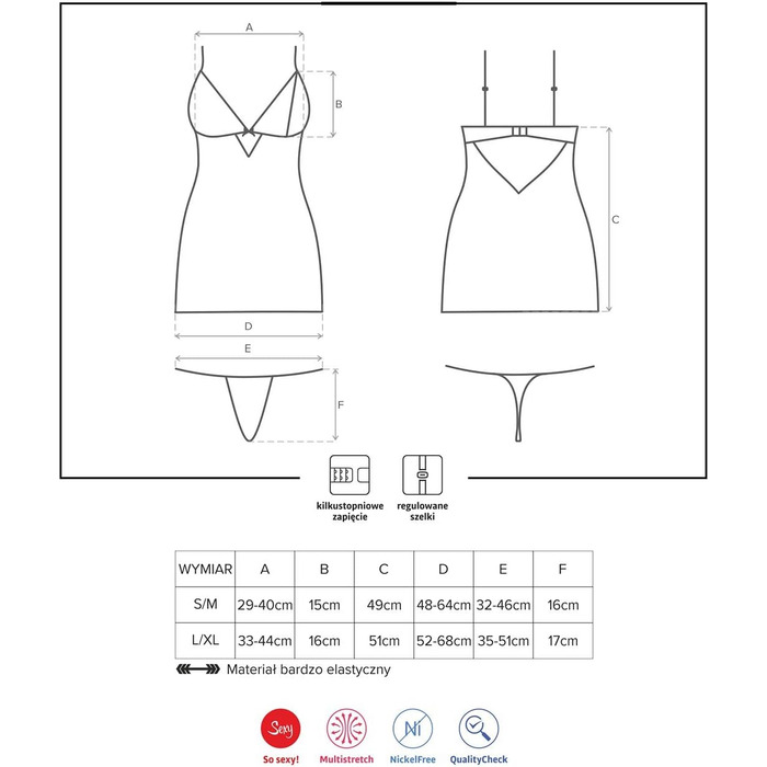 Сексуальний жіночий комплект спідньої білизни Obsessive: мереживний боді та танга, подарункова коробка (S-M, чорний)