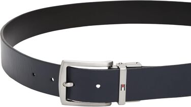 Чоловічий шкіряний ремінь Tommy Hilfiger Denton двосторонній, 3.5 см, 105 см, синій/чорний