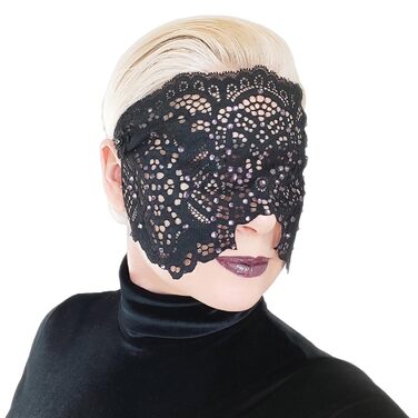 Ручна вишита мереживна маска на обличчя з камінням для жінок, чорна маска для маскараду, балу, карнавалу, весілля, бурлеску, косплею, Марді Гра (чорний колір з фіолетовим камінням)