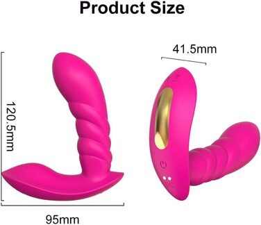 Вібратор з дистанційним керуванням та додатком, 9 режимів вібрації, жіночий вібратор-метелик, анальний дildo, іграшки для пар, фіолетовий