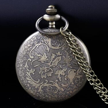 Кішеньковий кварцовий годинник Tiong Vintage з візерунком восьминога та дракона, бронзовий з білим циферблатом, подарунковий набір з ланцюжком