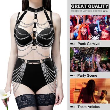 Жіночий корсет-зачіп для панчіх з ремінним поясом у стилі панк, чорний, аксесуар для вечірок та танців