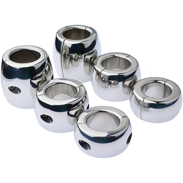 Сталеві кільця для яєчок (ходенринги) - сталеві, для чоловіків, 30/40/60 мм, з магнітом/гвинтом. Іграшки для дорослих