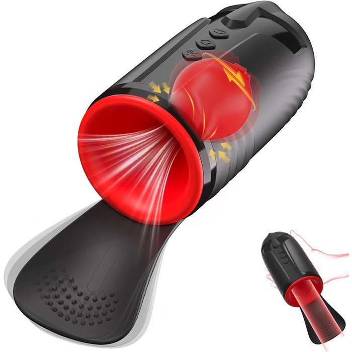 Електричний мастурбатор JFRong з 10 режимами вібрації та 5 режимами ротації для чоловіків - автоматичний масажер з 3D стимулятором