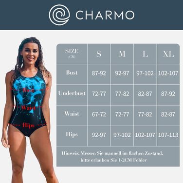 Чармо: Спортивний купальник для жінок. Одноцільний купальник з широкими лямками. Чорний/червоний колір.