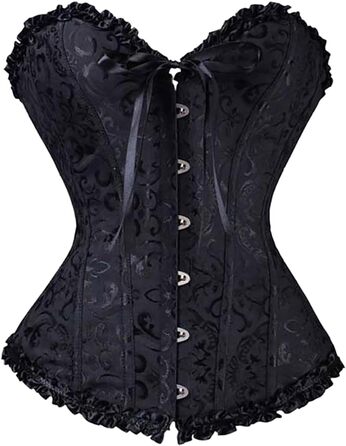 Корсет-корсет для жінок Plus Size, чорний, для Хелловіну, 7XL, з блискавкою, сексуальна білизна