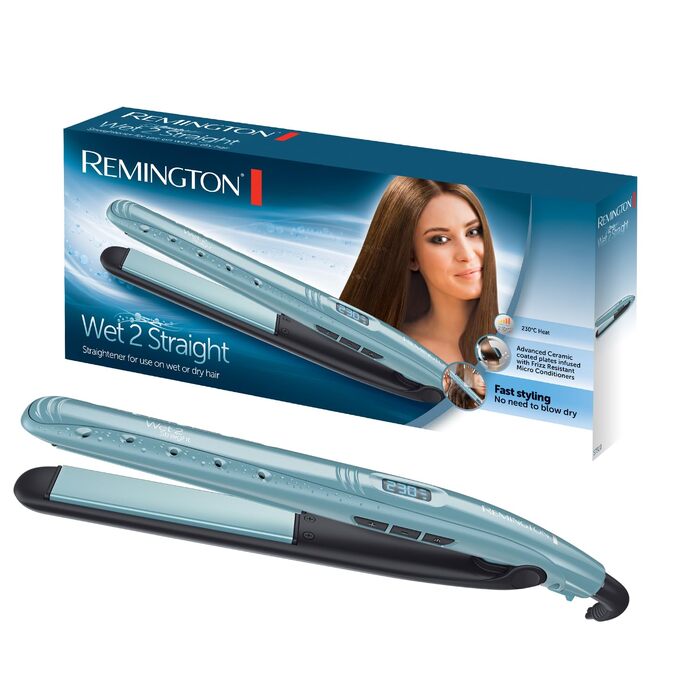 Випрямляч для волосся Remington Wet2Straight S7300 для вологого та сухого волосся, з LCD-дисплеєм та антифриз-ефектом, 140-230°C