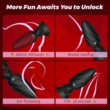 Аналізатор вібратор для чоловіків YcsLust, стимуляція простати, анальний плагін з 10 вібраціями та 10 режимами обертання, пульт дистанційного керування, секс-іграшка для пар, buttplug