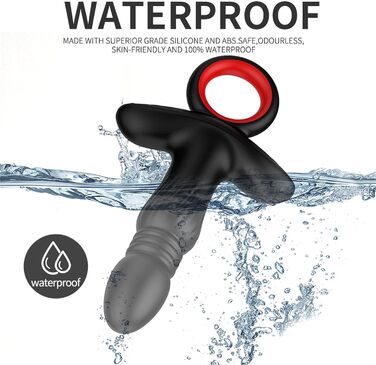 Анальний вібратор для чоловіків та жінок, пульту управління, 9 режимів, чорний