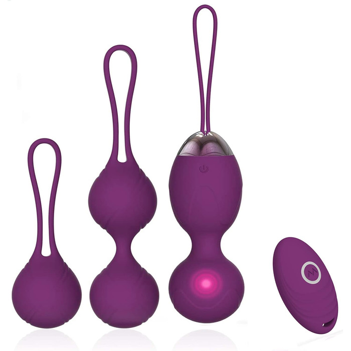 М'ячики Кегель 2-в-1 для вправ та масажу, набір Ben Wa - рекомендовані лікарями для тренування та зміцнення м'язів тазу