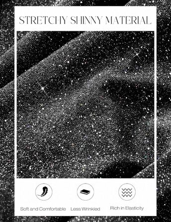 Сукня коктейльна DRESSTELLS для вечірки, весілля, святкування. Чорна, з блискітками, на тонких бретелях, довжина до коліна. Елегантна, для святкових заходів. Розмір L