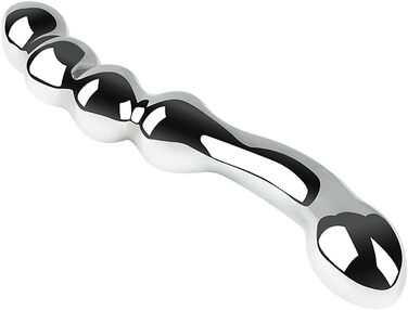 Масажер для простати YILUQIFLY G-Punkt - сталевий, з нержавіючої сталі, для дорослих, з подвійним наконечником