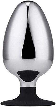 Анальні масажери з металу - набори для БДСМ, різні розміри (60, 70, 80 мм), з присоскою