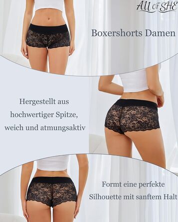 5 шт. жіночі труси великих розмірів, сексуальні панчіхи з мереживом, дихаючі боксери, труси-хіпстери, бавовна, S-3 (Чорний*5, XXL)