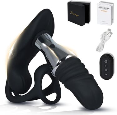 Вібратор для чоловіків AMZBEE з електрошоком, масажер простати та анусу, комплект з 10 шт., SM іграшки для дорослих