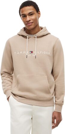 Чоловічий худі Tommy Hilfiger з капюшоном та логотипом, колір Beige Batique Khaki, розмір M