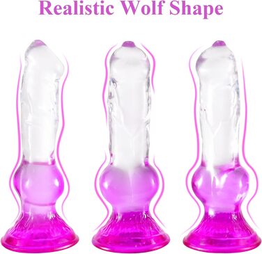 Анальний дildo Difemstoy з сильним соском, XXL, стимулятор G-точки, іграшки для дорослих для жінок, чоловіків, пар, фіолетово-прозорий