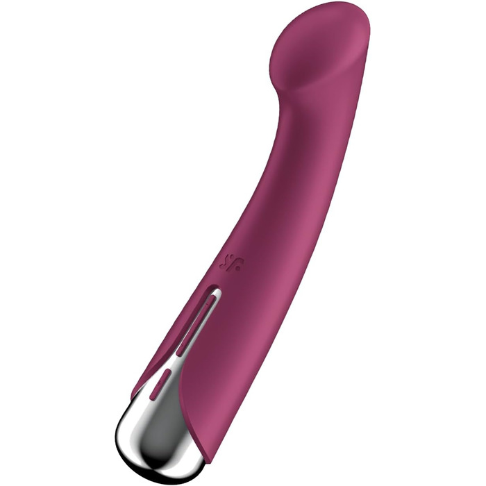 Вібратор для жіночих статевих органів Satisfyer Spinning G-Spot 1, 16,5 см, 12 вібрацій та 5 програм ротації, водонепроникний (IPX7), колір: Ягода