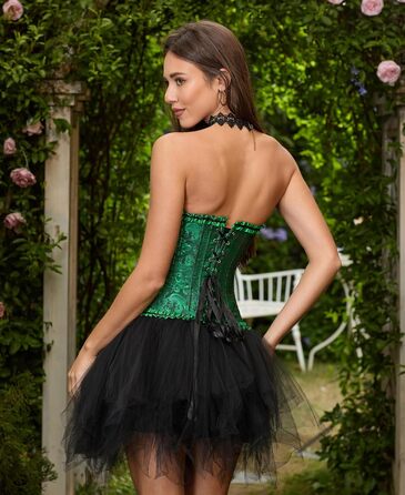 Корсет топ SZIVYSHI для жінок: повний бюст, готичний стиль, вінтажний корсет, бюстгальтер-корсет, чорний та зелений кольори