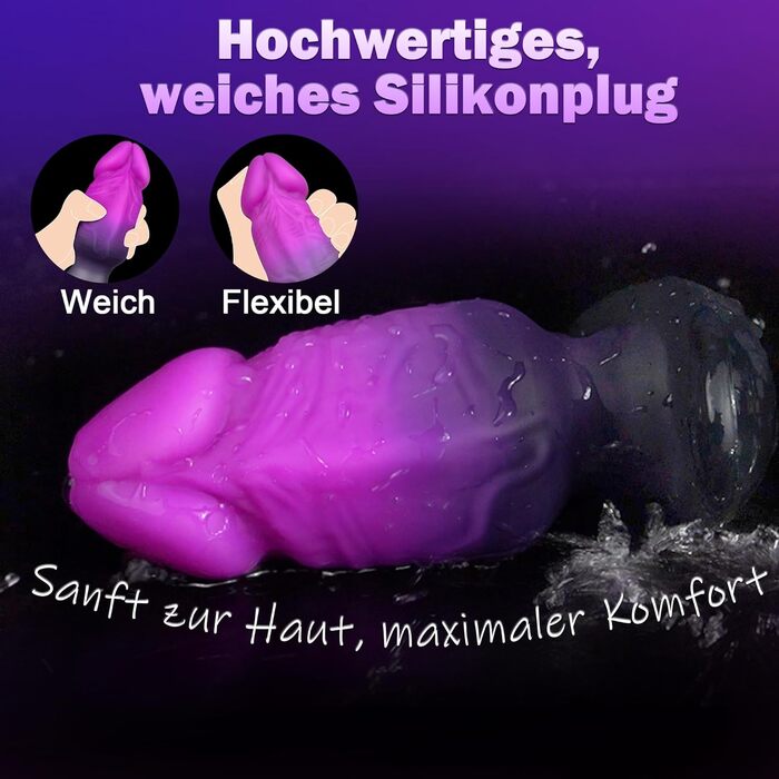 Анальний плагін для чоловіків та жінок, XXL, силіконовий, реалістичний, для початківців - секс-іграшка для анального задоволення