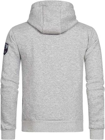 Чоловіча толстовка на блискавці Geographical Norway з капюшоном, сіра (розмір S)