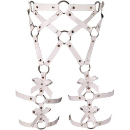 Жіночий корсет-зачіп з PU шкіри, чорний, стимпанк, корсет з ремінцями