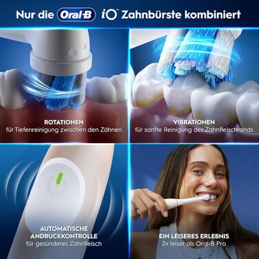 Електрична зубна щітка Oral-B iO Series 2, 3 режими чищення, рожева (Calm Pink) — набір з 1 щіткою та дорожнім футляром для дорослих