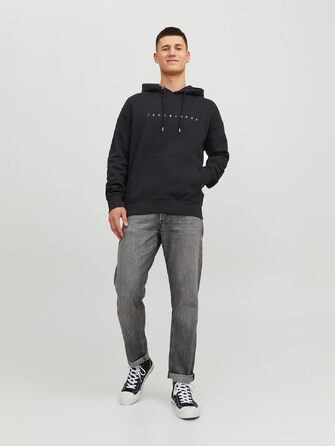Чоловічий худі Jack & Jones JJESTAR JJ Sweat Hood, Relaxed Fit, колір Cocoa, розмір XL
