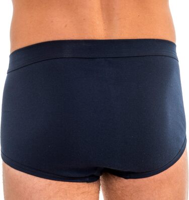 HERMKO 3240 чоловічі труси (4 шт. в упаковці) з вирізом та м'яким поясом, бавовна Bio, XL, морський колір