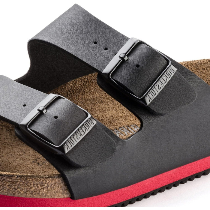Сандалії Birkenstock Arizona Superlauf чорно-червоні, розмір 42 EU